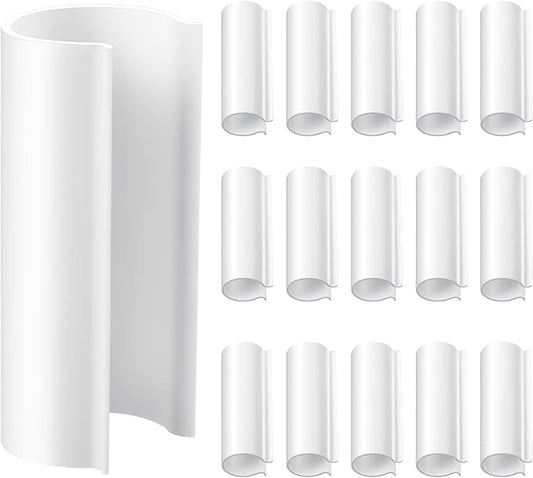 Jetec 16 Pcs PVC Pipe Clamps Greenhouses Strap Clips 2.4 Inches Long Summer PVC Water Pipe Clamps Strap Clips for Woodworking(for 1 Inch PVC Pipe,White)