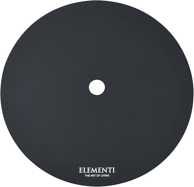 AMS Fireplace | Elementi Plus | Nimes | Round Dark Gray Concrete Propane Gas Fire Table Pit (Liquid Propane)