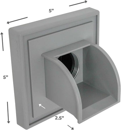 Marcello Square Pool & Fountain Water Feature Spout (Dolphin Gray)
