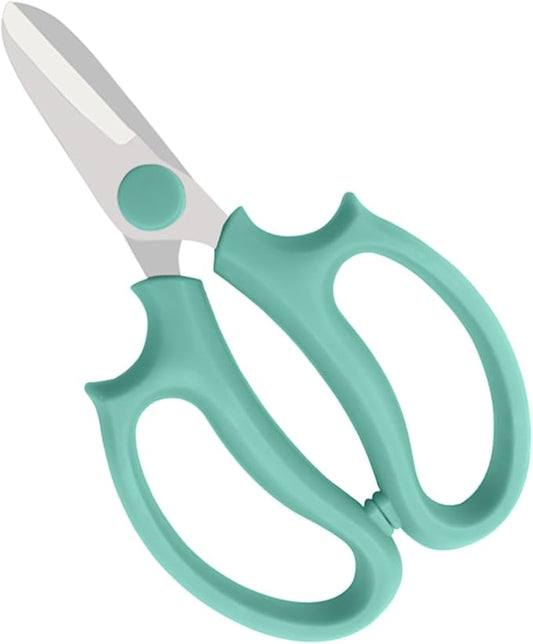 Flower Scissors - Stainless Steel Flower Shears, Garden Plant Floral Shears for Fresh Flowers Stems (Blue, Green, Pink, Violet) (1 PC Green)