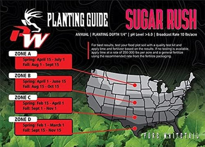 Pure Whitetail Sugar Rush | Select Seed Blends | Easiest Deer Feeder | Late Season Whitetail Deer Food Plot | Turnip, Sugar Beet, Winfred Forage Brassica Seeds | 5 lb Bags | 3-Pack