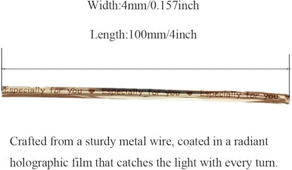HAHIYO 300Pcs 4inches Holographic Coffee Metal Twist Ties Bread Candy Coffee Bag Ties Plant Garden Twist Ties for Cellophane Treat Bags Gift Wraping Bags Plastic Bags Party Cake Present Art Crafts