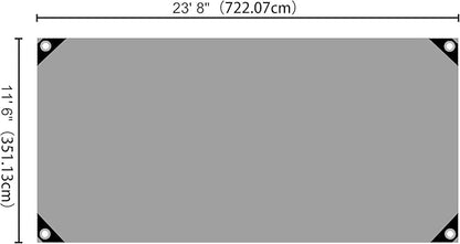 Yescom 12x24 Ft 10 Mil Poly Tarp Protective Cover Tarpaulin Heavy Duty Reversible Silver Black Tarps