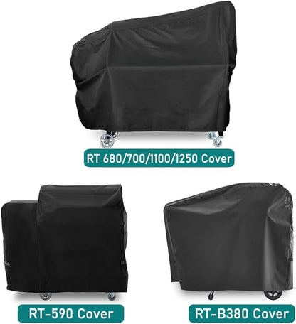 ZJYWSCH Grill Cover for Rec Tec Flagship XL 1400 Pellet Smoker Grill Offset Smoker Cover Outdoor Waterproof for RecTec RT-1400 Flagship 1400 Wood Pellet Grill Cover Heavy Duty