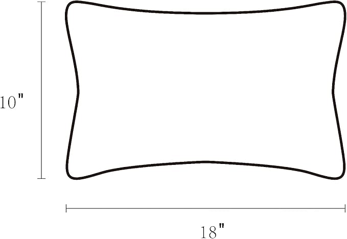 Rectangle Outdoor Lumbar Pillows, 10x18 inches Waterproof Patio Pillows, Decorative Waist Pillows for Outdoor Furnitures, Set of 2, (Grey and Pink)