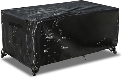 Outdoor Patio Coffee Table Cover, 600D Waterproof Heavy Duty Outdoor Table Cover, Patio Furniture Covers 48 x 28 x 16 inches Black