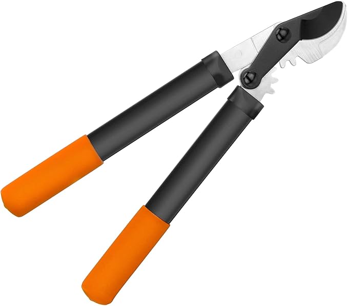Loppers Tree Trimmer Branch Cutter with Powerful Gear Action, Super Pruner Tree Clippers Tree Pruner, Chops Thick Branches Ease, Sharp Steel Blade with 1.3 Inch Cutting Capacity(15 Inch)