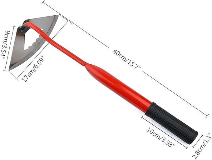 TOPINCN Garden Hoes Gardening Tool Hand Steel Hoe Garden Planting Hoe Portable Steel Gardening Hoe and Loosening Soil Tool Gardening Tool (2)