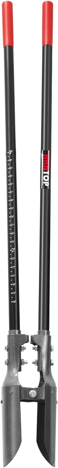 Heavy Duty Post Hole Digger with Fiberglass Handle Manual Fence Post Diggers,58 inches