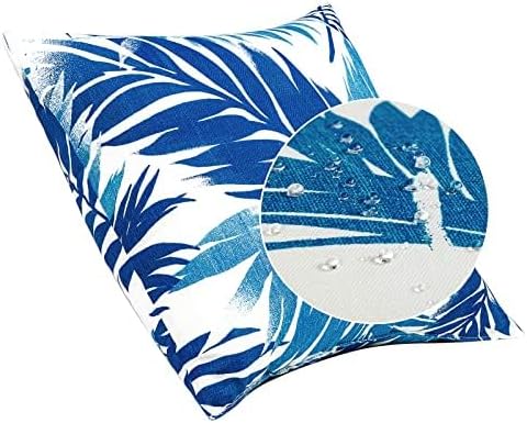 JMGBird Outdoor Pillows Waterproof Set of 4 Outdoor Throw Pillows with Insert Included 18×18 Inch Outdoor Decorative Pillows Water Resistant for Patio Garden Sofa Couch Bed