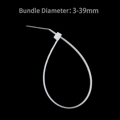 XINGO 100PCS Cable Zip Ties Heavy Duty, Premium Nylon Plastic Wire Ties with 50 Pounds Tensile Strength, Self-Locking Black Nylon Zip Ties for Indoor and Outdoor (6 inch, White)