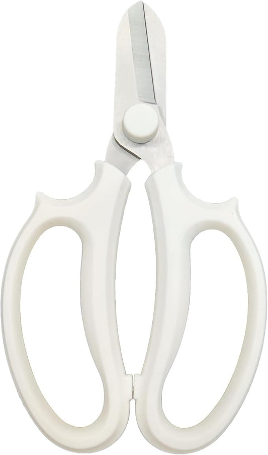 Gardening Scissor White Sharp Blade Alloy Steel Garden Shears for Cutting Flowers Trimming Plants of Yard Florist Rose Herb Hedge and Fruits Picking