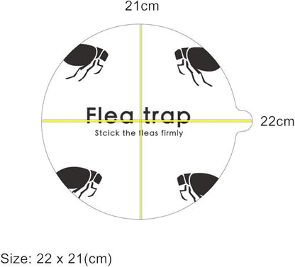 Flea Trap Refills 10 Packs, Flea Trap for Inside Your Home, Replacement Pads for Fleas Light, 7.1 Inch Natural Glue Discs Refill
