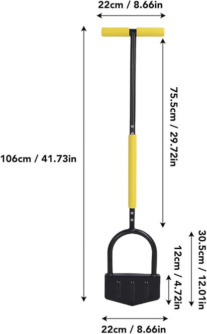 Sturdy Stainless Steel Edger Lawn Tool with T Handle for Precise Lawn Edging - Half Moon Design for Garden, Flower Bed, Sidewalk, Driveway