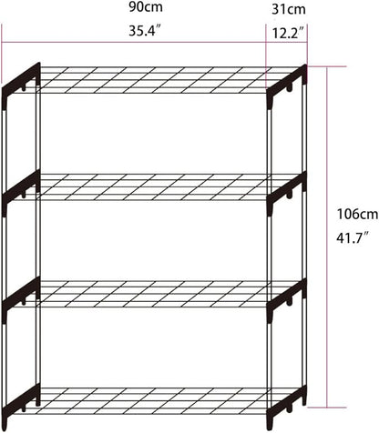 Panana 4 Tier Garden Greenhouse Steel Staging Shelving Plant Stand Garden Shelving Unit Garage Storage Racking, 2 Pack Plant Racks