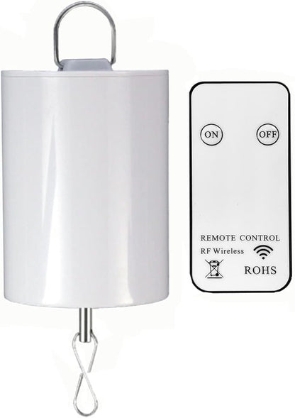 Hanging Display Motor with Remote Battery Operated 20 RPM Rotating Motor for Wind Spinner Mobile Yard Decor Hanging Ornaments Garden Sculptures-Medium Speed
