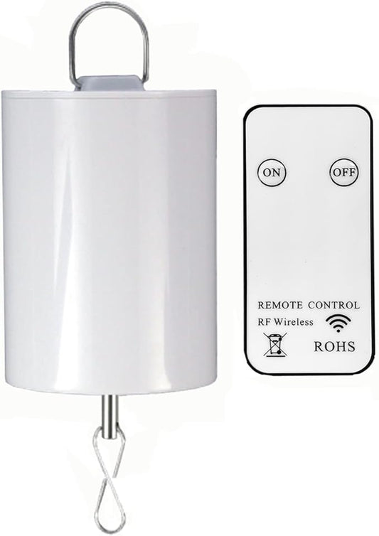 Hanging Display Motor with Remote Battery Operated 20 RPM Rotating Motor for Wind Spinner Mobile Yard Decor Hanging Ornaments Garden Sculptures-Medium Speed