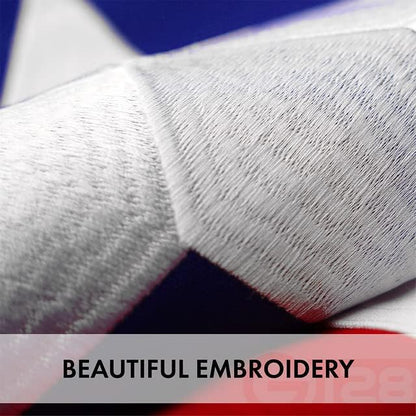 G128 Texas State Flag | 3x5 Ft | StormFlyer Series Embroidered 220GSM Spun Polyester | Embroidered Design, Indoor/Outdoor, Brass Grommets, Heavy Duty, All Weather