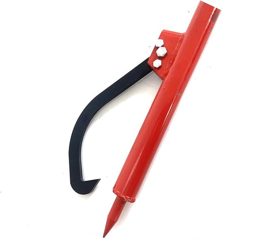 Log Peavey Steel Handle Log Peavey Tool - Logger Peavy Hook Log Roller Tool, max 19 Inch Opening Felling Log Roller Tool (47")