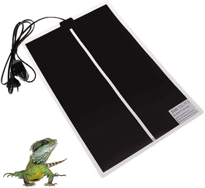 KABASI Reptile Heating Pad, 20W 16.5x11 inch Waterproof Reptile Heat Pad Under Tank Terrarium with Temperature Control, Safety Adjustable Reptile Heat Mat for Turtle, Tortoise, Snakes, Lizard, Gecko