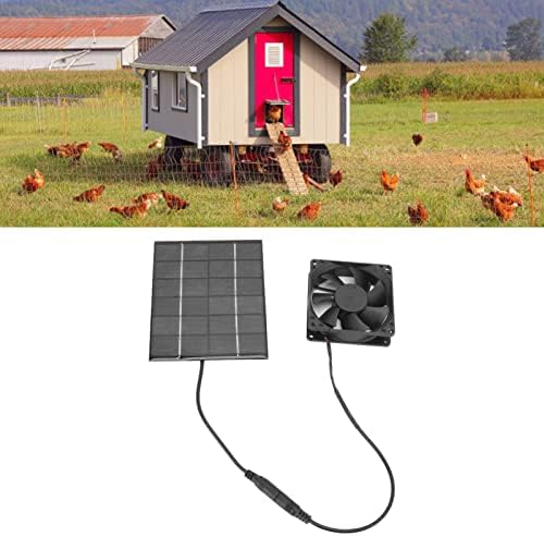 Solar Panel Fan, 2W Greenhouse Ventilation Solution Exhaust Air Ventilation Heat Dissipation Tool, Solar Panel Powered Fan Mini Ventilator, Solar Fan Exhaust Fan, For Greenhouse Shed