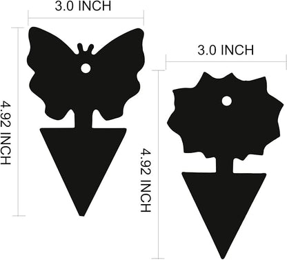 USKICH Sticky Traps Gnat Killer Fruit Fly Traps Non-Toxic and Odorless Fungus Gnat Traps Insect Traps Black Sticky Trap for Indoor and Outdoor Plants（48Pcs Black）