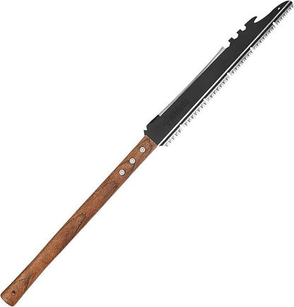 Hand Saw, Multifunction Camping Saw Outdoor Tools Long Saw with Machete for Bushcraft, Trees Cutting, Outdoor Hunting, Garden Work, Survival, Yard Work, XL Teeth Edition (Black)