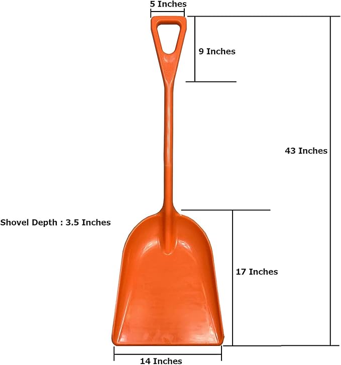 Ashman Plastic Snow Shovel with Durable Multi-Purpose Snow Plastic Shovel (2 Pack)