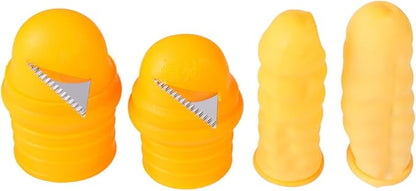 MERRYHAPY Thumb Vegetable Fruit Picker 4pcs Silicone Gardening Tool with Portable and Compact for Easy and Harvesting