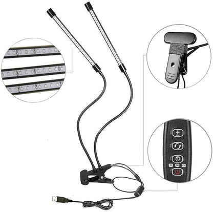 80W Grow Light 80 LED Multi-arm Plant Light Desk Clip On Indoor Plant Flower Lamp Long Arm Grow Lamp