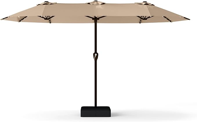 13FT Double Sided Patio Umbrella with LED Lighted