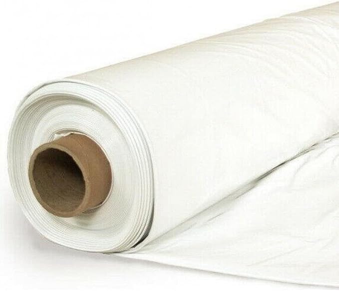Farm Plastic Supply - White Greenhouse Plastic Sheeting - 6 mil - (32' x 40') - 4 Year UV Resistant Poly Greenhouse Film, 55% Light Transmission Hoop House Cover for Gardening, Agriculture