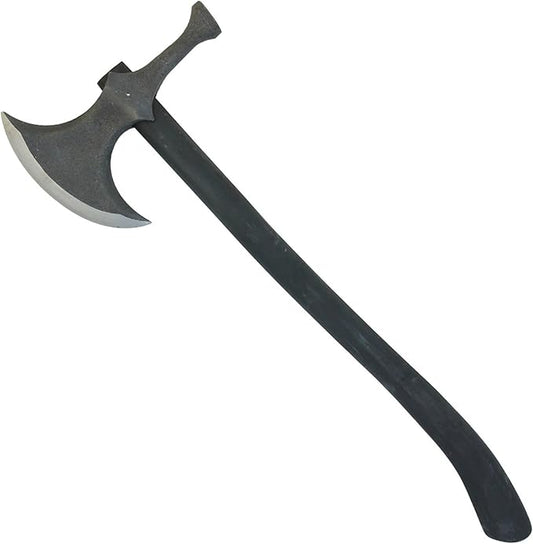 Armory Replicas™ Rustic Barbarian Hammerhead Battle Axe – 22.5" Steel Blade with Stone Finish & Wooden Handle – Versatile Tool for Camping, Outdoor Tasks