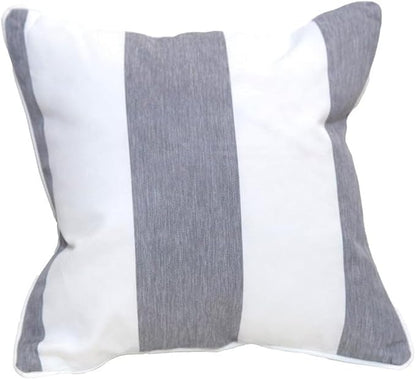 East Green 18 x 18 Waterproof Outdoor Pillow with Insert, Granite Stripe - Premium Olefin Outdoor Accent Pillow for Patio Furniture