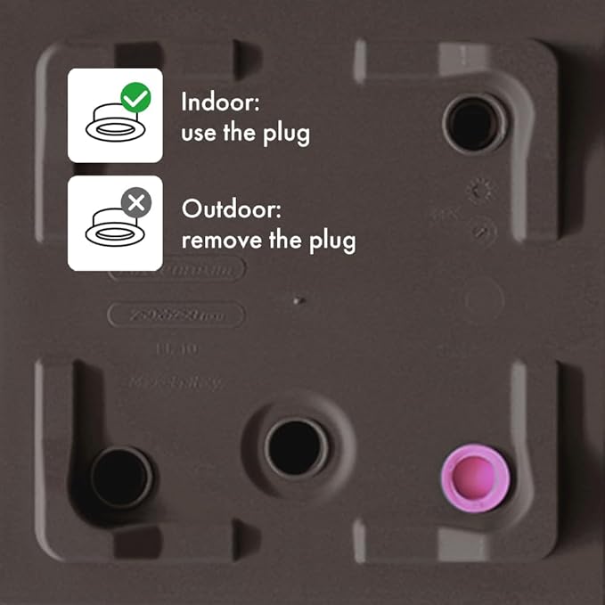 Deroma Millennium 10” Cube Planter | Light & Durable Plastic | Indoor or Outdoor Square Pot for Patio/Porch | Includes Water Reserve & Drain Plug | Trendy Planter for Plants, Flowers, Garden | Brown