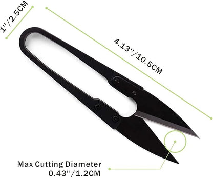 JINJIAN Bonsai Pruning Scissors 12PCS - Small Pruner Shears Bud Leaves Trimmer Garden Shears for Plants, Gardening Clippers for Flower Bonsai Trimming Pruners Trimmers Secateurs(BLACK)