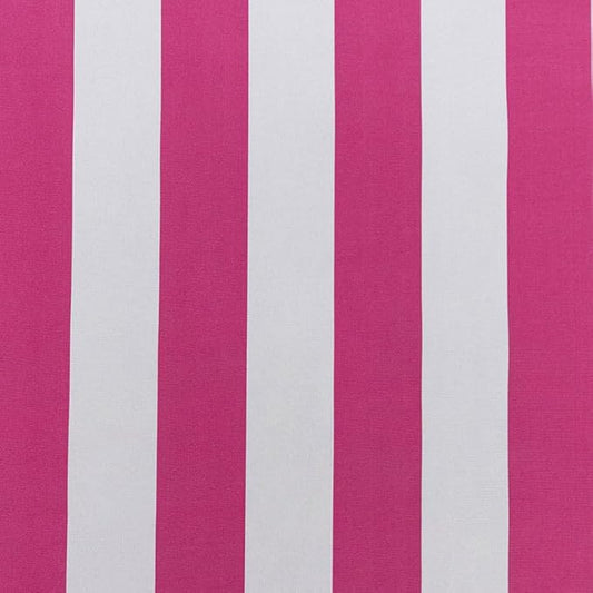 RSH DECOR Deep Seating Cushion with Pillow Back | 23.5” x 25” x 5" Seat | Water and Fade-Resistant Spun Fabric | Made in USA | Outdoor Chair Cushion Set for Patio Furniture (Pink & White Stripe)