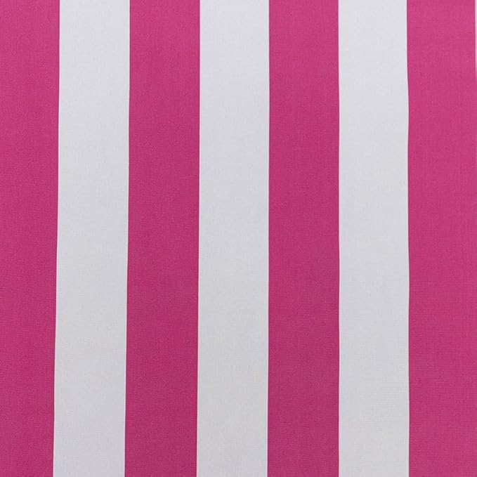 RSH DECOR Deep Seating Cushion with Pillow Back | 24” x 26” x 5" Seat | Water and Fade-Resistant Spun Fabric | Made in USA | Outdoor Chair Cushion Set for Patio Furniture (Pink & White Stripe)