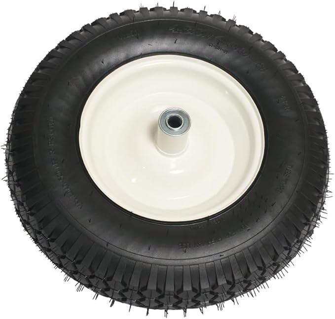 SCENIC ROAD Wheelbarrow Replacement Tire, 16" Wheel with Bearing and Grease Fitting, 4-Ply Knobby Tire