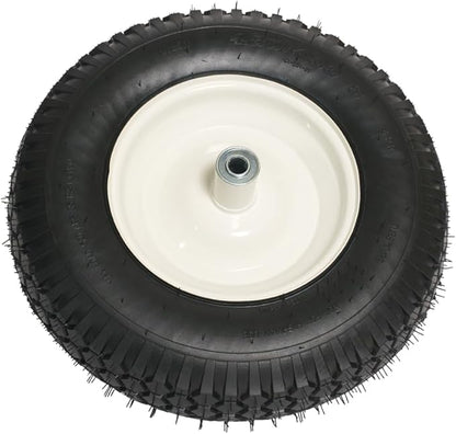 SCENIC ROAD Wheelbarrow Replacement Tire, 16" Wheel with Bearing and Grease Fitting, 4-Ply Knobby Tire