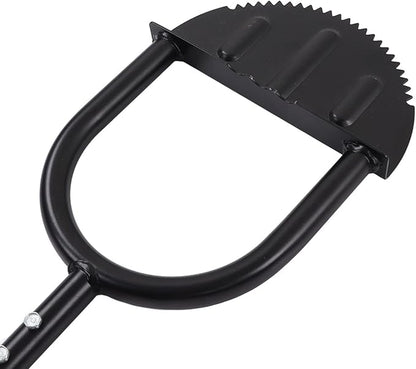 Manual Lawn Edger with Steel Blade T-Handle & Wide Pedal - Garden Path Edging & Trimming Tool for Sidewalks with Comfort Sponge Cover