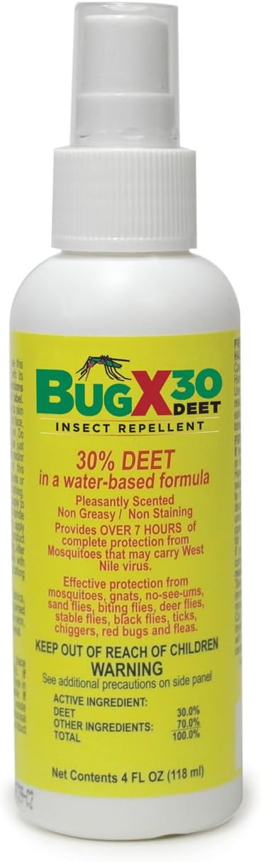 CoreTex Bug X 30 Mosquito, Tick, & Insect Repellent Spray with 30% DEET - 4oz Bottle of Bug Repellent for Up to 7+ Hours of Protection Against 12 Types of Insects