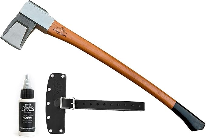 1844 Helko Werk Germany Vario Splitting Axe - German Made Midsize Splitter Axe for Splitting Wood and Splitting firewood - Head 4.5 lbs, Handle 30 in. (Medium Splitting Axe) #10059