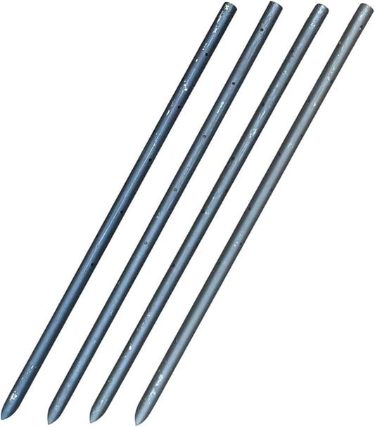 Sandbaggy Round Steel Concrete Form Stakes with Nail Holes - Rust Resistant Coating - Removable, Reusable (50, 3/4 in X 24 in)