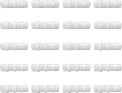 FDXGYH 20 Pcs Greenhouse Film Clamps ABS Snap ClampTube Clip Garden Buildings Tube Clip for 1/2" PVC Pipe（White）