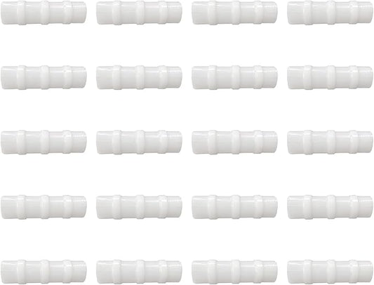 FDXGYH 20 Pcs Greenhouse Film Clamps ABS Snap ClampTube Clip Garden Buildings Tube Clip for 1/2" PVC Pipe（White）