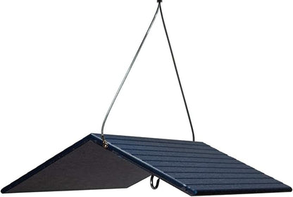 JCs Wildlife Poly Weather Cover - Rain Guard - Hang Bird Feeder or House Underneath for Protection from Rain or Snow - Easy to Clean and Use (Large, Blue)