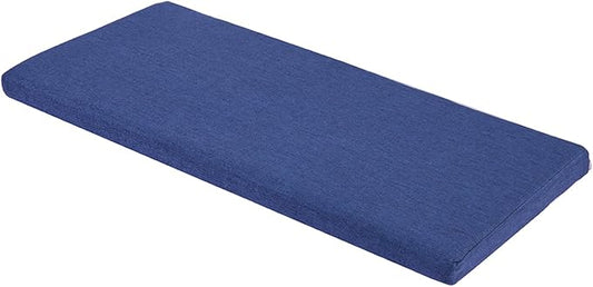 48 x 18 Inch Piano Bench Cushions for Indoor Furniture with Ties Non Slip Kitchen Dining Room Bench seat Cushion for Shoe Storage Ottoman Window Settee Pad，Navy Blue