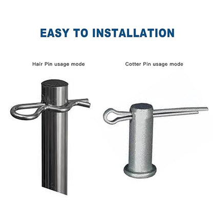 Boatsea 420Pcs Cotter Pin Assortment Kit R Clips Spring Retaining Hair Pins Assortment Kit, Including 6 Sizes 200PCS Cotter Pins and 6 Sizes 220PCS Hairpin Pins, Zinc-Plated