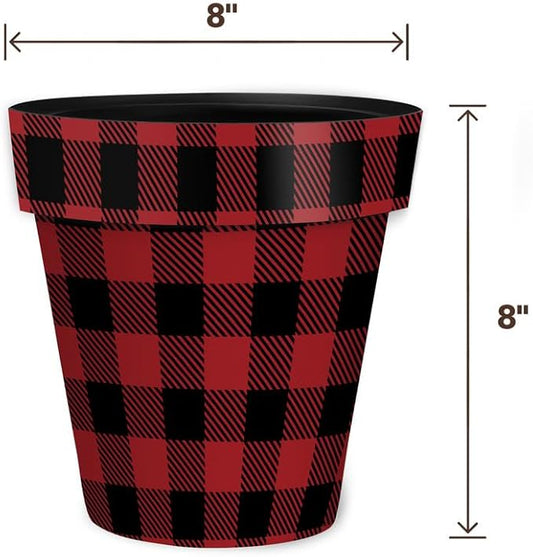 Briarwood Lane Red and Black Buffalo Check Small Planter
